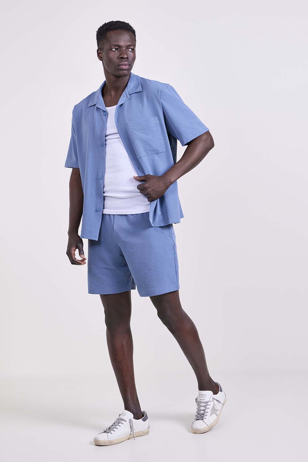 Airing Easy Camp-Collar Shirt *Textured